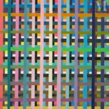 Mirroring June by Gary Lang, 1994, Acrylique et collage sur panneau, sold Jul 2025