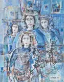 Thilewine by Nouredine Chegrane, Technique mixte sur panneau, sold Jul 2025
