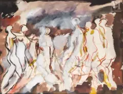 Sans titre by André Elbaz, Aquarelle et crayon sur papier, sold Jul 2025