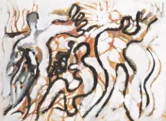 Sans titre by André Elbaz, Aquarelle sur papier, sold Jul 2025
