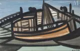 Bateau by Mohamed Hamri, Gouache, sold Jul 2025