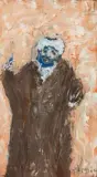 Homme au turban by Mohamed Hamri, Huile sur papier, sold Jul 2025