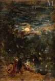 Nuit de fête à Venise by Félix Ziem, Huile sur papier, sold Jul 2025