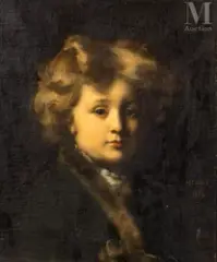 Portrait de Georges Brosselin by Jean-Jacques Henner, 1878, Huile sur toile d'origine, sold Jul 2025