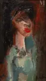Portrait de femme au collier by Eugène Paul dit Gen Paul, Huile sur toile, sold Jul 2025