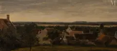 Vue prise à Marlotte, environs de Fontainebleau by Théodore Rousseau, Huile sur papier marouflé sur toile, sold Mar 2025