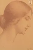 Profil de femme by Alexandre Séon, Sanguine, sold Mar 2025