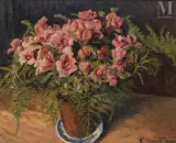 Azalée by Gustave Cariot, 1934, Huile sur toile d'origine, sold Mar 2025