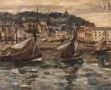Le port d'Honfleur by Othon Friesz, Huile sur toile d'origine, sold Mar 2025