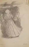 Etude de femme dansant de dos by Rupert Carabin, Crayon, sold Mar 2025