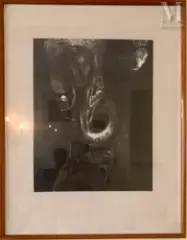 Oannès, moi la première conscience du Chaos (pl. de la Tentation de Saint-Antoine) by Odilon Redon, 1896, Lithographie sur chine appliqué sur vélin, sold Mar 2025