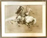 Cavalier by Claude Weisbuch, Lithographie sur papier, sold Mar 2025