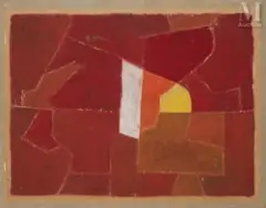 Composition by Serge Poliakoff, 1953, Gouache sur papier, sold Sep 2024