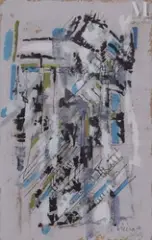 Sans titre, circa 1951 by Maria Helena Vieira da Silva, Aquarelle, Gouache et encre sur papier, sold Sep 2024