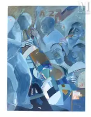 Jazz by Jacqueline Verdet, Huile sur toile, sold Jul 2019