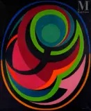 Composition by Auguste Herbin, 1938, Huile sur toile d'origine, sold Mar 2019