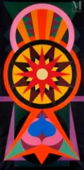 Composition sur le nom Canguilhem by Auguste Herbin, 1942, Huile sur toile d'origine, sold Mar 2019