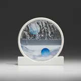 Sand Circle by Daniel Arsham, 2017, painted wood, sand, glass, sold May 2023