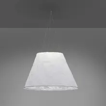 Shade lamp by Paul Cocksedge, 2013, enameled aluminum, nylon wire, paper, sold May 2023