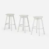 SU stools, set of three by Oki Sato, 2014, lacquered metal, plastic, sold May 2023