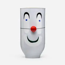 Achille vase by Pierre Charpin, 2015, glazed porcelain, elastic cord, sold May 2023