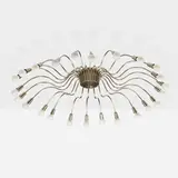 Chandelier by Modern, c. 1980, nickel-plated aluminum, sold May 2023
