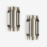Sconces, pair by Maison Charles, c. 1970, chrome-plated stainless steel, sold May 2023
