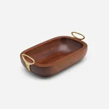 Bowl, model 4481 by Carl Auböck, c. 1955, Turkish walnut, brass, sold May 2023