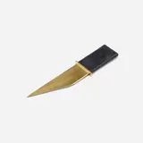 Letter opener, model 4215 by Carl Auböck, 1953, brass, leather, sold May 2023