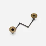 Candleholder, model 4309 by Carl Auböck, c. 1950, brass, patinated brass, sold May 2023
