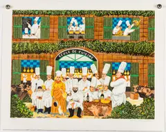 Waiters by Guy Buffet, Serigraph, offered Mar 2023