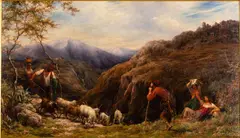 Goat Herds in the Apennines by William Linnell, 1864, Oil on Canvas, offered Feb 2023