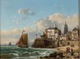 Douarnenez in Brittany by Charles Kuwasseg, Oil on Canvas, offered Feb 2023
