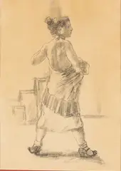 The Model by Alexander Brook, c. 1939, Graphite on Paper, offered Feb 2023