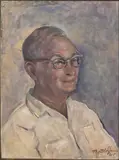 Portrait of Jimmy by Myrtle Jones, 1965, Oil on Board, offered Oct 2022