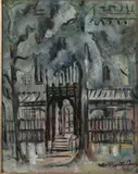 Green-Meldrim House by Myrtle Jones, Oil on Board, offered Oct 2022