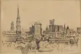 Study for Savannah Skyline by Christopher Murphy Jr., Pencil, offered Oct 2022