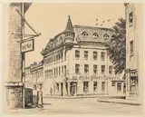Northwest Corner of Barnard and Bryan St by Christopher Murphy Jr., Ink on Paper, offered Oct 2022