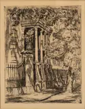 Lafayette Balcony, Owens Thomas House by Christopher Murphy Jr., Etching, offered Oct 2022