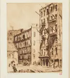 Ancient Skyscraper by Christopher Murphy Jr., Etching, offered Oct 2022