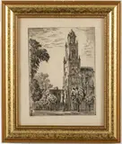 Mickve Israel Savannah by Christopher Murphy Jr., Etching, offered Oct 2022
