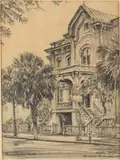 Old Telfair Hospital by Christopher Murphy Jr., Pencil Drawing, offered Oct 2022