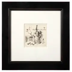 Observation by Robert Rasely, Graphite on papersigned l/l4 3/4in. x 4 1/2in (12cm. x 11cm)Framed: 13 12in. x 1, offered Aug 2024