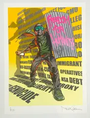 Untitled by Mear One, serigraph pencil signed print pp 3/4 coa, offered Aug 2021