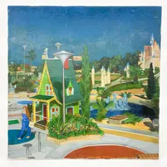 Untitled by Tim Taylor, oil on canvas â€œso. cal. landscapeâ€ 1981, offered Mar 2021
