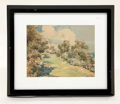 Signed by Huges Vincent Cossettini, Watercolor on Paper, Landscape with Trees. Visible: Approx. 9 in. x 12 in. Overa, offered Mar 2021