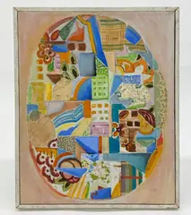Mary Guggenheim by Mary Guggenheim, Mixed Media on Canvas, Abstract Collage, offered Mar 2021