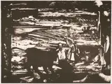 BULL PEN by James McGarrell, 1986, Lithograph, offered Jun 2023