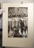 Thank You America by Sue Coe, 1991, lithograph from two positive, offered Jun 2023
