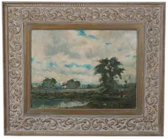 Elm Tree Meadowbrook Farm by Arthur S. Douglas, Oil on board, offered Mar 2023